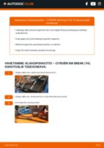 Üksikasjalik auto CITROËN XM 20000 parandusjuhend PDF-formaadis