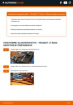 Samm-sammuline PDF-juhend PEUGEOT J7 Bus Pesurikumm asendamise kohta