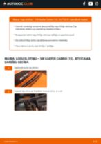 Kā nomainīt aizmugurē un priekšā Stikla tīrītāja slotiņa VW KAEFER Convertible (15) - instrukcijas tiešsaistes