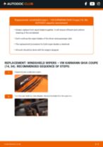 DIY manual on replacing VW KARMANN GHIA Wiper Blades