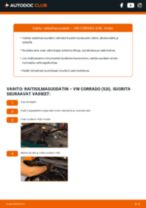DIY-käsikirja Raitisilmasuodatin vaihtamisesta VW CORRADO