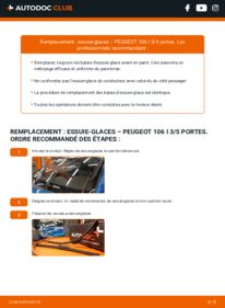Comment effectuer un remplacement de Essuie-glace 1.0 Peugeot 106 3/5 Portes