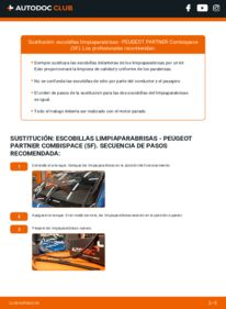 Cómo sustitución de Escobillas de Limpiaparabrisas 2.0 HDI Peugeot Partner Combispace 5F