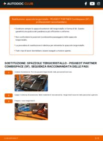 Sostituzione di Tergicristalli Peugeot Partner Combispace 5F 2.0 HDI