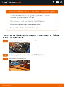 Hogyan végezze a cserét: 2.0 Peugeot 504 Cabrio Törlőlapát