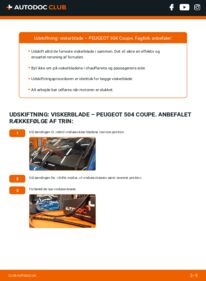 Hvordan man udfører udskiftning af: Viskerblade på 2.7 Peugeot 504 Coupe