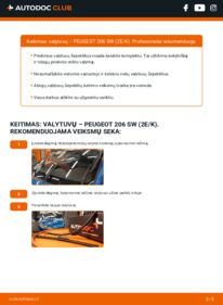 Kaip atlikti keitimą: Peugeot 206 SW 1.4 HDi Valytuvo gumelė