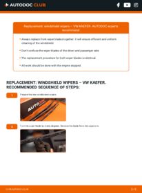 How to carry out replacement: Wiper Blades 1200 1.2 VW KAEFER