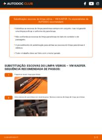 Como realizar a substituição de Escovas do Limpa Vidros 1200 1.2 VW KAEFER