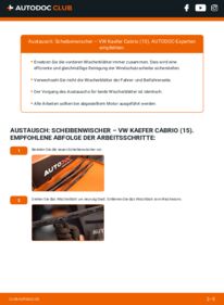 Wie der Wechsel durchführt wird: Scheibenwischer VW Kaefer Cabrio 15 1302,1303 1.6 tauschen