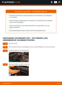 Vervangen: Interieurfilter 1.8 G60 VW Corrado 53i