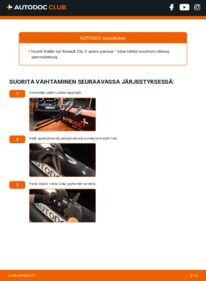 Kuinka vaihtaa Pyyhkijänsulat 1.2 (BB0A, BB0F, BB10, BB1K, BB28, BB2D, BB2H, CB0A,... Renault Clio 2 -autoon