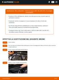Sostituzione di Filtro Antipolline Audi A4 8h 1.8 T
