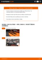 Rokasgrāmata PDF par Corsa C Hatchback (X01) 1.7 DI (F08, F68) remonts un apkopi
