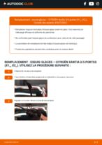 Comment changer Essuie-glaces Citroen Xantia Break arrière et avant - Manuel pdf