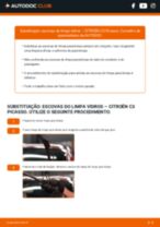 Mudar Escovas do Limpa Vidros dianteiro e traseiro CITROËN C3 Picasso: guia pdf