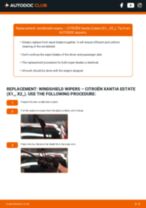 Step by step PDF-tutorial on Wiper Blades CITROËN XANTIA Break (X1) replacement