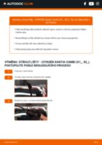 Podrobné PDF tutoriály, jak vyměnit List stěrače na autě CITROËN XANTIA Break (X1)