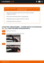 PDF med trinn for trinn-veiledning for bytte av CITROËN XANTIA Break (X1) Vindusviskere
