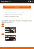 Trin-for-trin PDF-tutorial om skift af PEUGEOT 406 Break (8E/F) Viskerblade