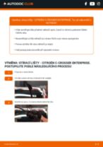 Podrobné PDF tutoriály, jak vyměnit List stěrače na autě CITROËN C-CROSSER ENTERPRISE