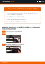 Metlice brisalcev spredaj in zadaj CITROËN C4 Coupe (LA_) 2008 | PDF priročnik za zamenjavo