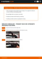 Priročen vodič po korakih, ki ti pokaže, kako zamenjati izdelek Metlica brisalnika stekel na avtu 308