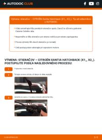 Ako vykonať výmenu: Stieracia liżta na Xantia Hatchback (X1, X2) 1.9 Turbo D