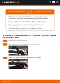Wie der Austausch bewerkstelligt wird: Scheibenwischer 1.6 HDI 90 Citroën C3 Picasso