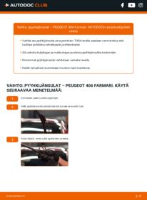 Kuinka vaihtaa Pyyhkijänsulat 2.0 HDI 110 Peugeot 406 Farmari -autoon