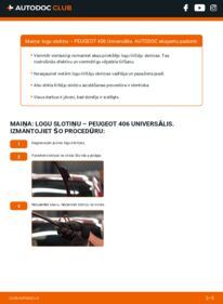 Kā veikt nomaiņu: 2.0 HDI 110 Peugeot 406 Universālis Stikla tīrītāja slotiņa