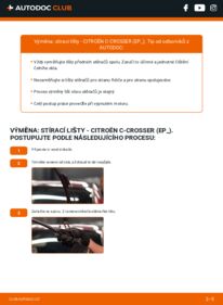 Jak provést výměnu: List stěrače C-Crosser SUV 2.2 HDi