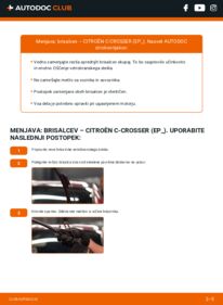 Kako izvesti menjavo: Metlica brisalnika stekel C-Crosser SUV 2.2 HDi