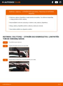 Kaip atlikti keitimą: Citroen DS3 Cabriolet 1.6 HDi 90 Valytuvo gumelė