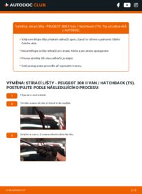 Jak provést výměnu: List stěrače 308 II Van / Hatchback (T9) 1.6 e-HDi 115 (LB9HCG)