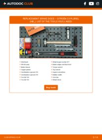 How to carry out replacement: Brake Discs 1.4 HDi Citroën C3 Pluriel
