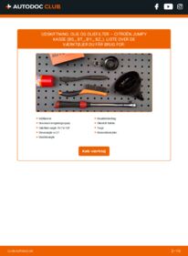 Hvordan man udfører udskiftning af: Oliefilter på 2.0 HDi CITROËN JUMPY Box (BS_, BT_, BY_, BZ_)