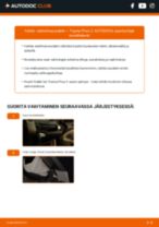 Online-ohjekirja, kuinka vaihtaa Sisäilmansuodatin TOYOTA PRIUS Hatchback (NHW20_) -malliin