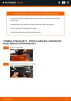 Profesionální průvodce výměnou součástky List stěrače na tvém autě Toyota Auris E15 1.4 D-4D (NDE150_)