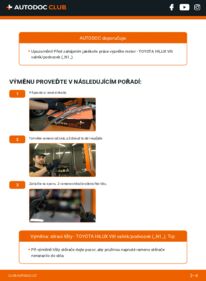 Jak provést výměnu: List stěrače Hilux VIII Valník/Podvozek 2.4 D 4WD (GUN125_)