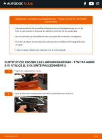 Cómo sustitución de Escobillas de Limpiaparabrisas 1.4 D-4D (NDE150_) Toyota Auris E15