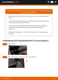 Jak wymienić Filtr powietrza kabinowy Camry VI Sedan (_V4_) 2.4 Hybrid (AHV40_)