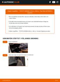 Så byter du Kupefilter på 3.5 4WD (GSL35_) Toyota Sienna ASL3