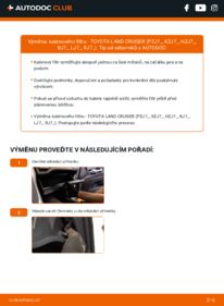 Jak provést výměnu: Kabinovy filtr Land Cruiser Prado 70 SUV (J70) 2.4 TD (LJ70_, LJ73_, LJ70RV)