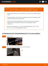 Jak wymienić Filtr powietrza kabinowy Land Cruiser Prado 70 SUV (J70) 2.4 TD (LJ70_, LJ73_, LJ70RV)