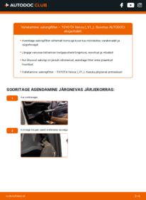 Kuidas välja vahetamist läbi viia: Venza AV10 3.5 4WD (GGV15_) Salongifilter