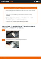 PDF manuale di sostituzione: Filtro antipolline PEUGEOT 107 Hatchback (PM_, PN_) carbone attivo e antibatterico