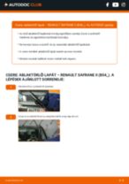 A szakmai útmutató Fékbetét cseréhez Renault Safrane 2 2.2 dT gépkocsiknál