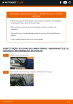 Manuais de reparação para mecânicos profissionais ou entusiastas de automóveis que fazem reparações por conta própria para NISSAN NOTE