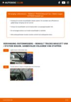 Achterruitenwisser vóór en achter RENAULT TRUCKS Mascott Van / Station wagon 2011 | PDF tutorial voor vervanging